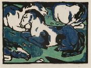 Franz Marc Horses Resting oil on canvas